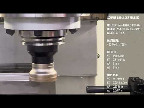 Square shoulder milling with the FZ milling system | Eckfräsen mit dem FZ-Frässystem