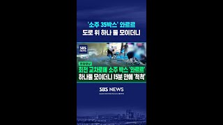 도로에 쏟아진 소주 35박스 #shorts
