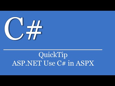 QuickTip #255 - C# Visual Studio ASP.NET Tutorial - Use C# Code in ASPX