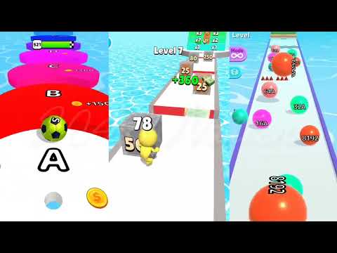 Ball Run 2048 vs 2048 Satisfying Gameplay vs Push Harder 3D