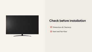 LG 4K UHD TV : Installation Guide – UHD 50 55 65 – Round Type