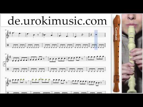 Blockflöte G  Lernen Ariana Grande Dangerous Woman Teil#1 Blockflötenunterricht Noten Schule Lied Le