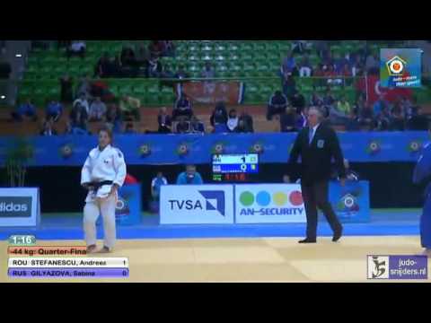 Judo 2013 European Championships Juniors Sarajevo: Stefanescu (ROU) - Gilyazova (RUS) [-44kg] QF