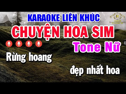 Karaoke Liên Khúc Nhạc Sống Tone Nữ | Nhạc Trữ Tình Bolero || CHUYỆN HOA SIM - ĐẮP MỘ CUỘC TÌNH