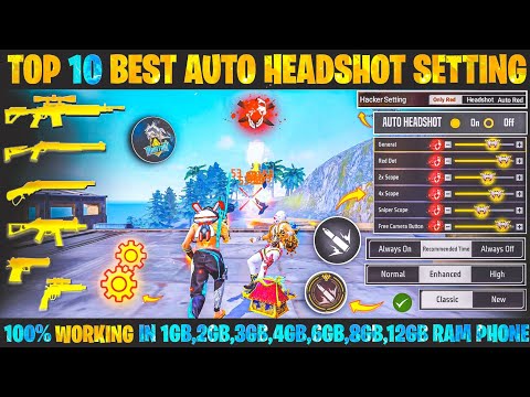 Free Fire Max Auto Headshot Trick 2025 Sensitivity Setting | 2gb, 4gb, 6gb Ram Headshot Sensitivity