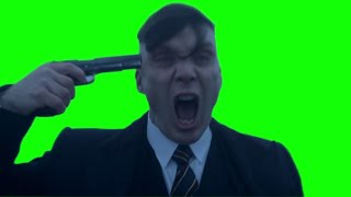 Peaky Blinders Tommy Shelby gun green screen