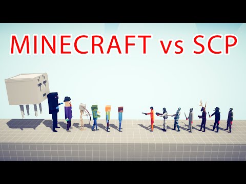MINECRAFT Team vs SCP Team - Totally Accurate Battle Simulator TABS