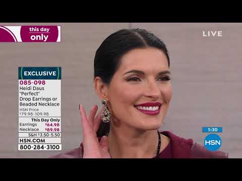 Heidi Daus "Perfect" Beaded Crystal Drop Necklace