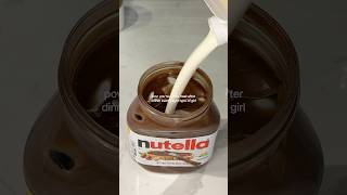 viral nutella jar ice cream recipe 🍫 #recipe #chocolate #dessert #nutella #shorts #easyrecipe #food