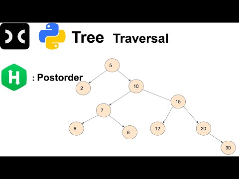 Postorder Traversal Hackerrank Tree Recursion Python