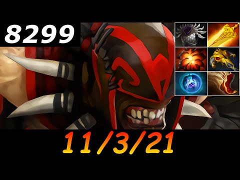 Dota 2 Bloodseeker 8299 MMR 11/3/21 (Kills/Deaths/Assists) Ranked Full Gameplay