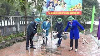 Hội LHPN thành phố Tam Điệp tổ chức ra quân trồng cây xây dựng mô hình '' Đường cây phụ nữ '' tại xã Yên Sơn