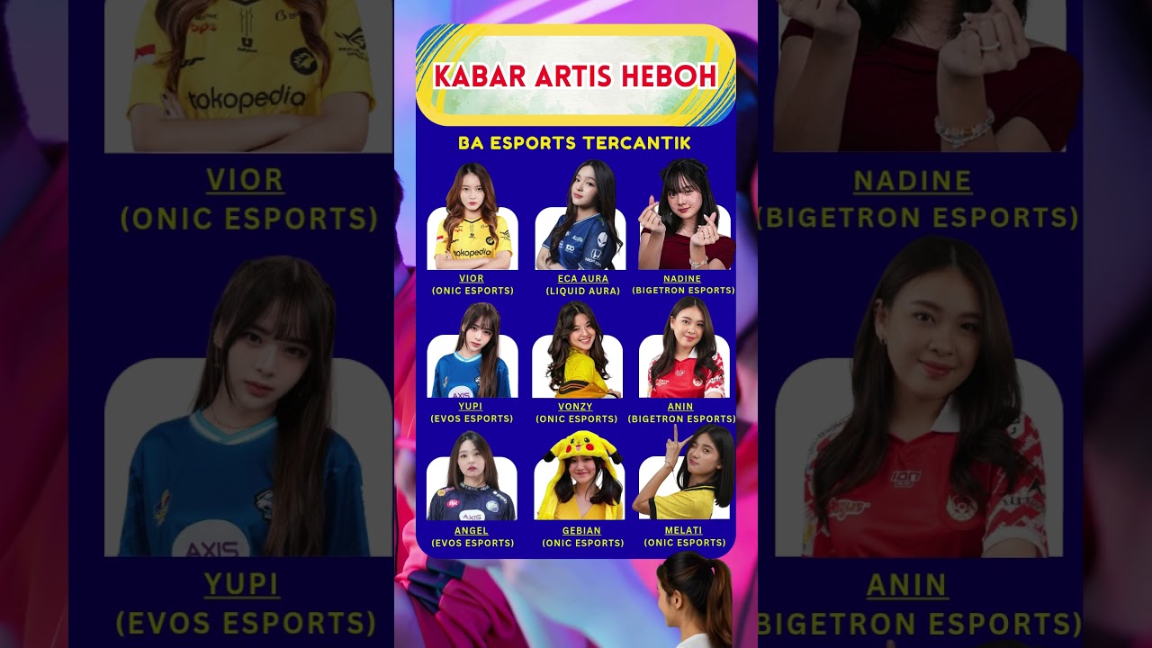 🔥 9 Brand Ambassador Esports Tercantik di Indonesia! 🤯✨ | Vior, Eca Aura, Vonzy, Yupi & Lainnya