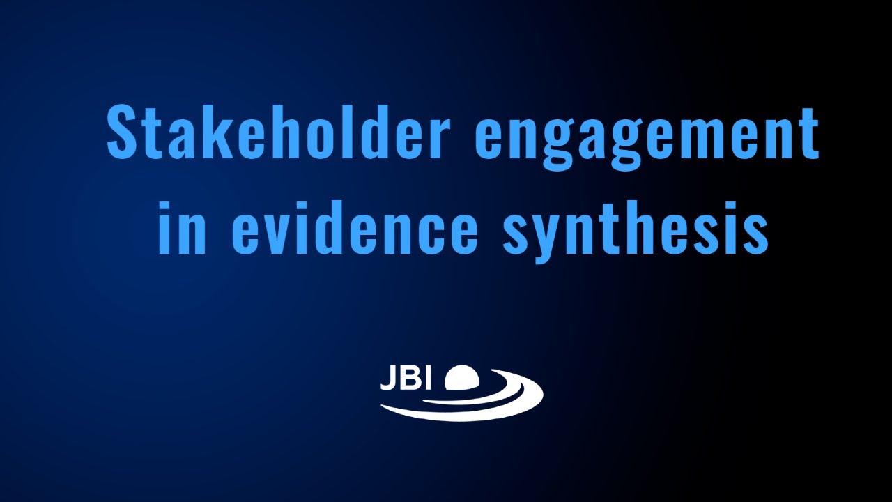 Stakeholder engagement in evidence synthesis