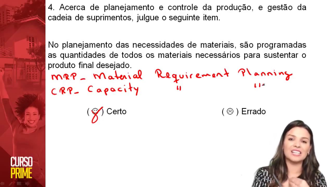Aula Grátis - Correção de Questões Gestão de Materiais