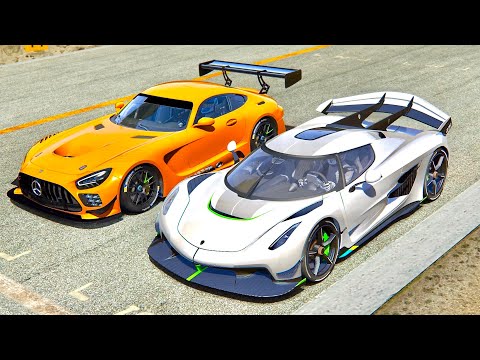 Koenigsegg Jesko vs Mercedes AMG GT3 2020 - Nurburgring