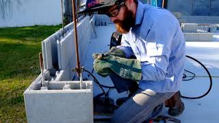 Shed build with concrete block 2 - walls going up