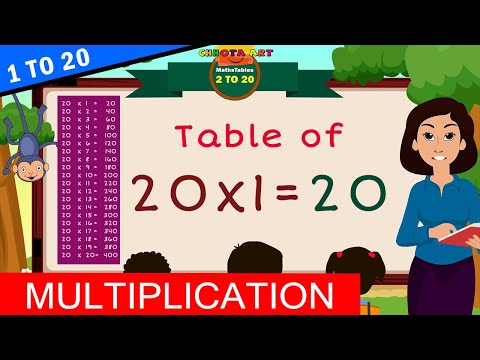 1 to 20 Multiplication, Table of 20, Time of tables - @Chhota Art - MathsTables