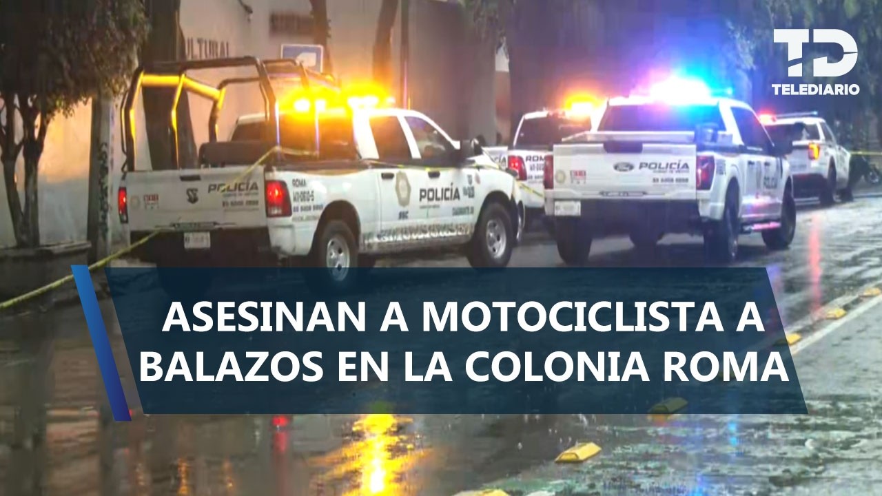 Motociclista es asesinado a balazos en la colonia Roma Norte, alcaldía Cuauhtémoc