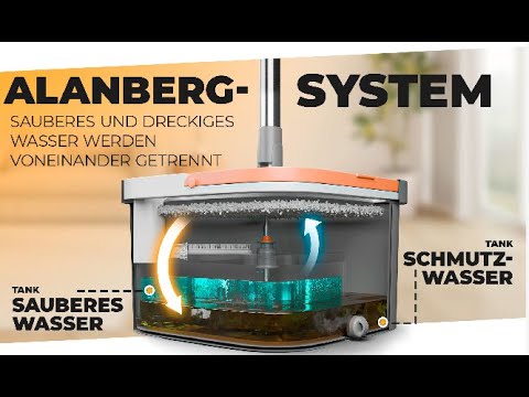 ALANBERG® Wischmopp Set mit Eimer ✅𝗪𝗼𝘄!