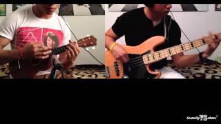 Paramore - Interlude: Holiday ukulele / bass instrumental cover with lyrics - karaoke style