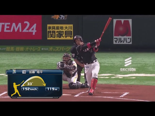 【1回表】初回からいきなり‼ マリーンズ・加藤 先制のソロホームラン!! 2019/4/6 H-M