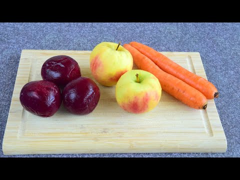 , title : 'Rote Bete, Apfel, Karotte. Ich mache diesen Salat einmal pro Woche! Gesundes Rezept.'