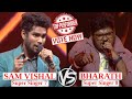 Sam Vishal Vs Bharath Super Singer Vathikuchi Pathikadhuda Song Comment For Best Voice