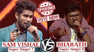 Download lagu Sam Vishal Vs Bharath super singer | vathikuchi pathikadhuda song | Comment for best voice mp3