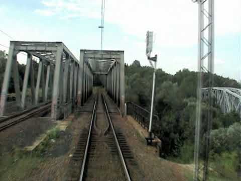 Driving in the cabin of the ET22 locomotive on the Jaworzno–Zabrze section, Poland, Silesia