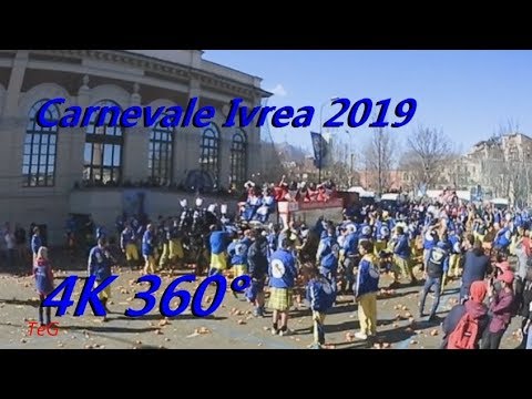 Battaglia arance Credendari - 4K 360° - Carnevale Ivrea 2019