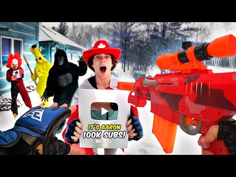 NERF WAR | 100K SUBSCRIBERS BATTLE!