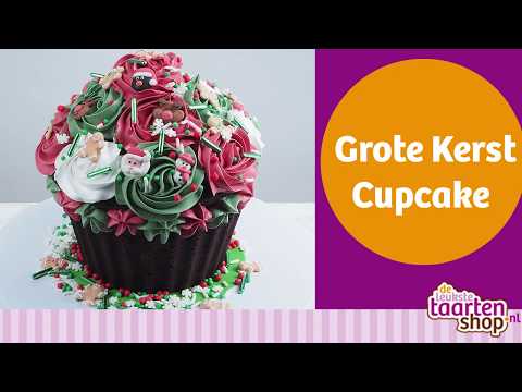 Grote Kerst Cupcake