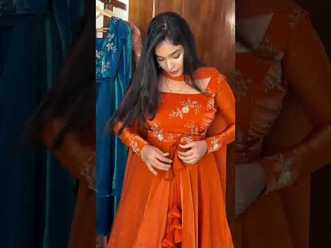 Orange Heavy Fandy Satin Embroidered Lehenga Choli Set