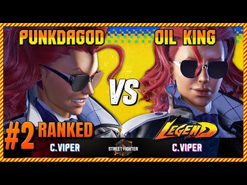 STREET FIGHTER 6 ▰ PUNK (#2 Ranked C.Viper) vs OIL KING (C.Viper) ▰ SF6 High Level Gameplay