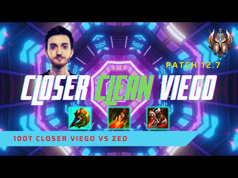 CLOSER IS CLEAN ON VIEGO! - 100T Closer Plays Viego Jungle vs Zed! | LoL Patch 12.7