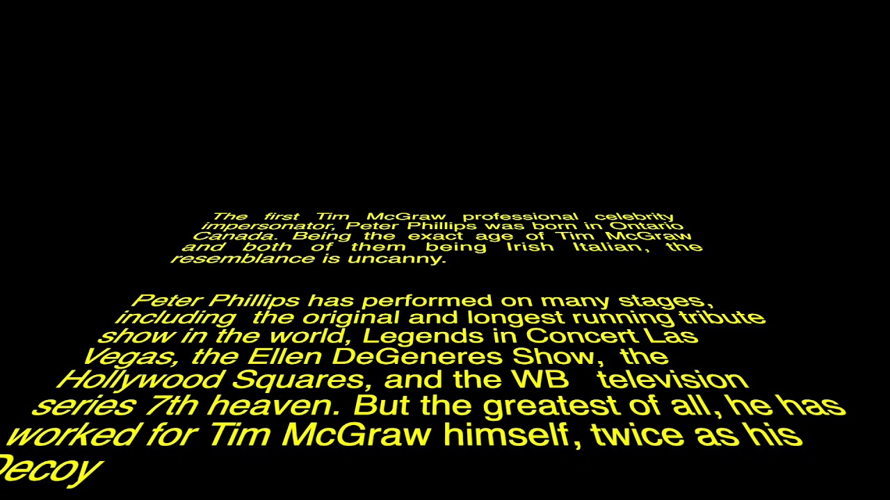 Promotional video thumbnail 5 for Tim McGraw Tribute
