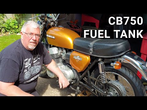 Fitting New Fuel Cap, Petcock & Installing The Gas Tank On My Honda CB750 Project Bike |  Part 26