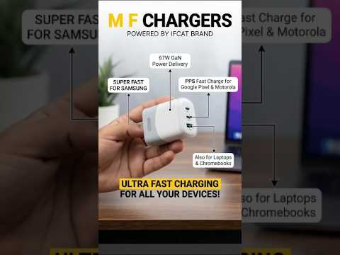 IFCAT 67W 3-Port GaN Fast Charger | M F Chargers