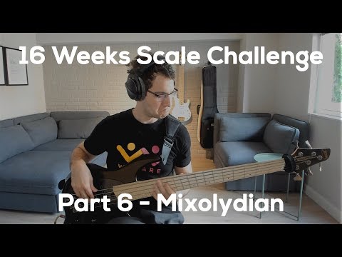 Mixolydian Mode - Bass Exercises + Fingering - (16 Weeks Scales Challenge - Part V)