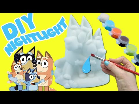 Bluey and Bingo DIY Lightup Nightlight Characters at Home! Crafts for Kids