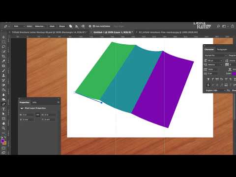 Adobe Photoshop Tutorial: Creating Mockup Trifold...