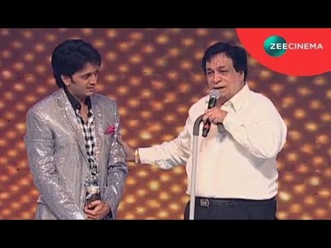 Comedy Videos|Double Dhamaal Nite | Kader Khan Awarded The Lifetime Comedy Award by Riteish Deshmukh