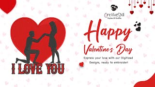 I Love You Machine Embroidery Design | Cre8iveSkill