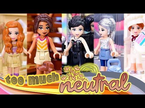 Sad beige ☹️ Too Much Neutral (pick a side already!) Single colour build challenge LEGO compilation