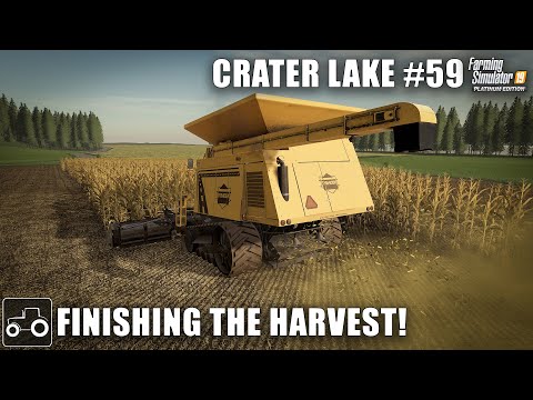 Harvesting Corn, Spreading Manure & Sowing Canola - Crater Lake #59 Farming Simulator 19 Timelapse
