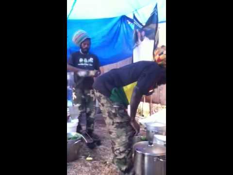 Priest Ellis' s Ital food spicy spicy at Rebel Salute 2012