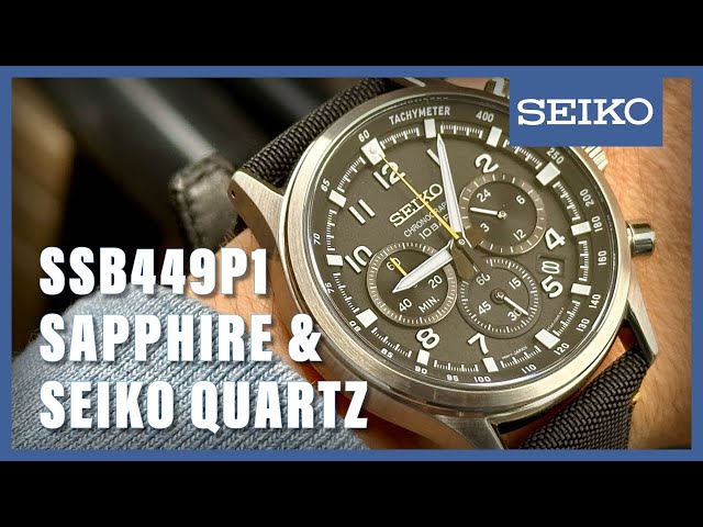 ساعة سيكو سبورت كرونوغراف كوارتز رجالية - SSB449P1