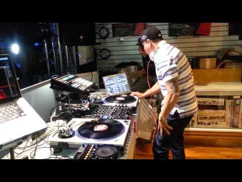 DJ Scribble Performing An Old School Set at Mainline Pro Lighting,Sound & Video Queens,NY Part1