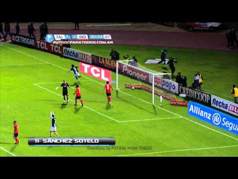 Gol de Sánchez Sotelo. Talleres 2 Independiente 2. Fecha 10. B Nacional